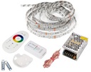 SET 5m LED pás 5050 RGB + White P. TOUCH