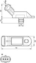 Snímač tlaku v sacom potrubí (3 kolík) pasuje na: ALFA ROMEO 156; FI