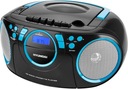 RÁDIO BOOMBOX PREHRÁVAČ HYUNDAI USB CD KAZETA MP3 AUX FM MODRÁ