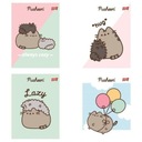 Set 15 ks zošit A5 32k dvojriadkový dvojfarebný laminovaný Pusheen