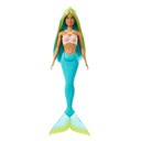 BARBIE MERMAID BÁBIKA tyrkysový chvost tyrkysovo žlté vlasy HRR03 MATTEL