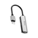 Adaptér Baseus Lightning - 2x Lightning/Jack 3,5mm