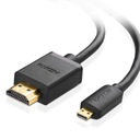 UGREEN HD127 Micro HDMI - HDMI 4K 3D kábel, dĺžka 3m