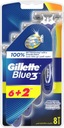 GILLETTE BLUE 3 KOMFORTNÉ JEDNORÁZOVÉ ZÁSIELKY 8 KS