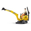 Mikrorýpadlo JCB 8010 CTS s figúrkou stavebného robotníka