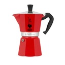 BIALETTI MOKA EXPRESS RED STEEL KÁVOVAR 6 t