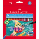 Faber-Castell ceruzkové pastelky 24col aqua zips