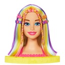 Stylingová hlava Barbie Neon Rainbow Blond vlasy HMD78 MATTEL