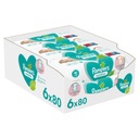 Pampers Sensitive vlhčené obrúsky 6x80 ks