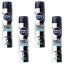 Nivea MEN Antiperspirant Black&White Invisible Fresh 4 x 200 ml