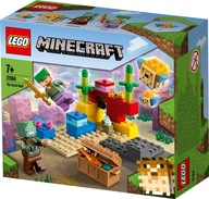 4v1 Lego Minecraft 21164 Súprava figúrok z koralového útesu kocky + elektronická kniha