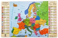 Placemat - Politická mapa EURÓPY + ďalšie údaje! Kvalita poľskej výroby