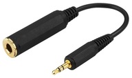 Adaptér 3,5 mm stereo zástrčky na 6,3 mm zásuvku