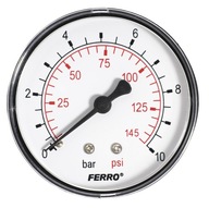 Manometer 63 mm 1/4 0-10 bar axiálny M6310A Ferro