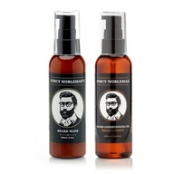 Percy Nobleman Set na starostlivosť o fúzy olej 100 ml + šampón 100 ml