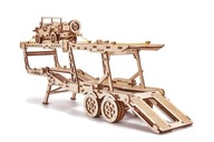 Náves WoodTrick s džípom Truck odťahovacie vozidlo 3D puzzle