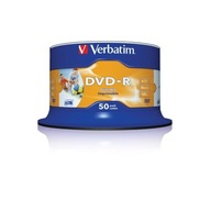 VERBATIM DVD-R 4,7GB FOTO TLAČITEĽNÉ 50ks BEZ ID