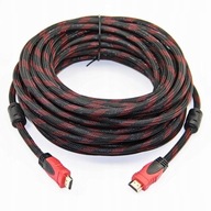 HDMI KÁBEL ZLATÝ BRAID FullHD 3D 4K 24H 15M