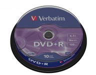 VERBATIM AZO DVD+R disky 4,7GB 16x bal. 10 ks TORTA