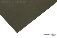 Kydex oliva, trojbalenie - 3 ks ~ A5, hrúbka 2,4 mm