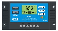 Solárny regulátor 10A panel 12V24V LCD USB veľmi dobrý