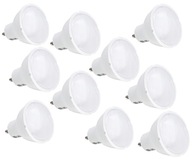 10 x GU10 5W LED žiarovka, nebliká, TEPLEJ farby