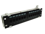 Nástenný patch panel cat.5e RACK 10'' 12p povrchová montáž