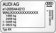 Samolepka AUDI menovka 85x50mm