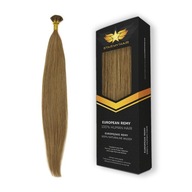 Pramene prsteňov 60-65 cm 20 gramov - 25 prameňov 0,8 g prírodné vlasy MICRO RINGS