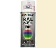 MOTIP RAL ACRYL 9001 POLMATNÁ DVOJFAREBNÁ AKRYLÁTOVÁ FARBA SPREJ 400 ML