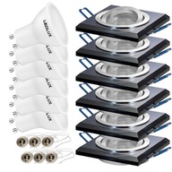 6x GLASS halogénové svietidlo + LED GU10 10W