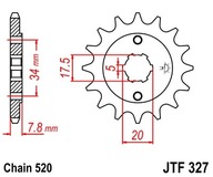 PREDNÉ OZUBENÉ KOLO POHONU MOTORA. STEEL JT JTF327.14