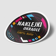 Nálepky, reklamné etikety 5 cm VYTLAČENÉ NA FÓLII