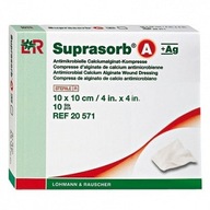 L&R Suprasorb A+Ag - 10 x 10cm - 10ks. striebro