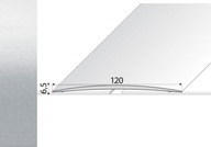 Spojovacia lišta 200cm lepená STRIEBORNÁ 120mm - A73