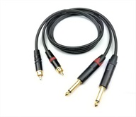 KLOTZ KÁBLOVÝ KÁBEL 2x JACK 6,3 mm-RCA NEUTRIK 1 m