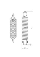 Napínacia pružina s okom, dĺžka 30/3,0x160