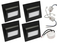 SET 4x LED schodiskové svietidlo + 2 senzory + napájací zdroj