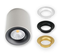 LED trubica hliníkový biely povrch + 3 krúžky