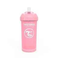 Twistshake Sippy pohár so slamkou 360ml ružový