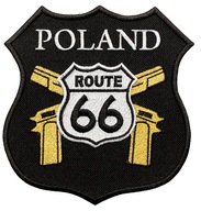 ZÁPLATA na motorku ROUTE 66 Poľsko 13,5 x 14 cm