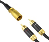 XLR kábel samec - 2RCA cinch Klotz 4m