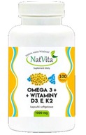 NatVita OMEGA 3 + vitamíny D3, E, K2 MK7 1000 mg