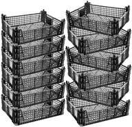 12ks PLASTOVÉ KONTAJNERY 40X30X12 CM