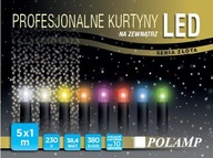 Cold White Outdoor LED Curtain 5 m 380 bodov od poľského výrobcu