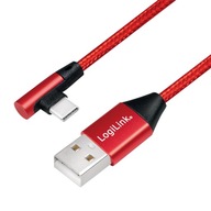 USB Type C Male to USB Am UHOL KÁBLA ČERVENÝ