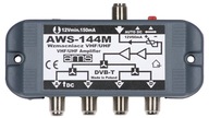 DVB-T ANTÉNNY ZOSILŇOVAČ AWS-144 M -4TV + F ZÁSTRČKA