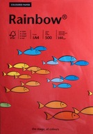 Hladký červený papier 160g A4 Rainbow balík