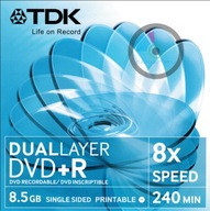 TDK DVD+DL 8,5 GB na tlač – 5 ks Navi \ XBOX360