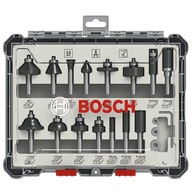 BOSCH SADA 15 FRÉZ NA DREVO 8mm + BOSCH ROZMER